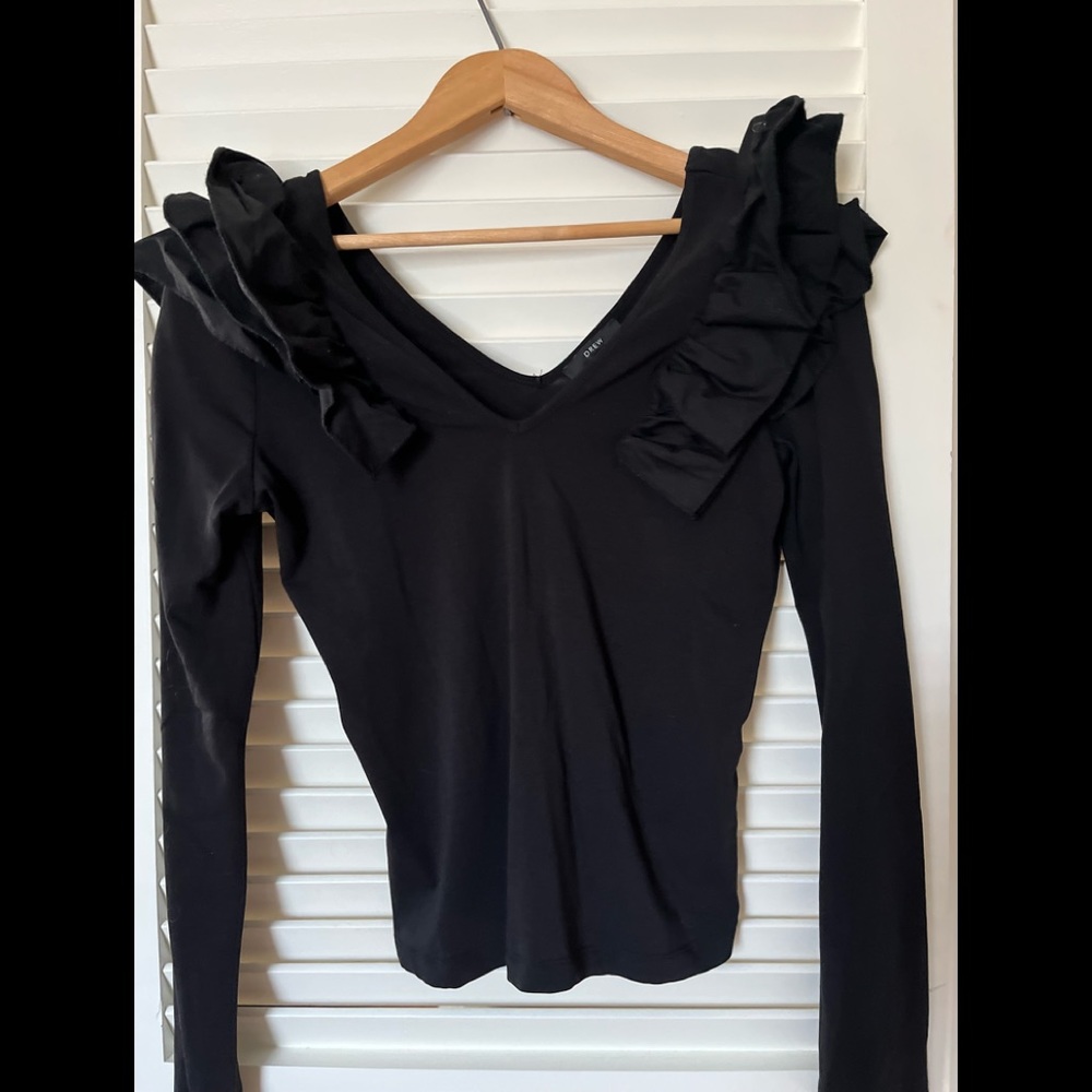 DREW XS puffer shoulder top